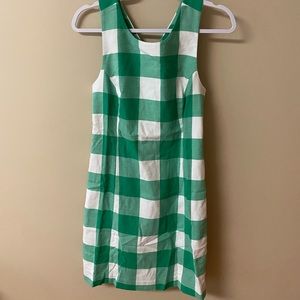 Crown and Ivy Green and white check dress